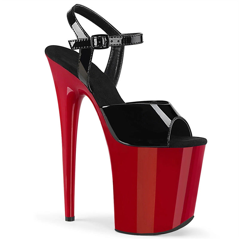 Women's High Bright Super Platform Design Sense Heels