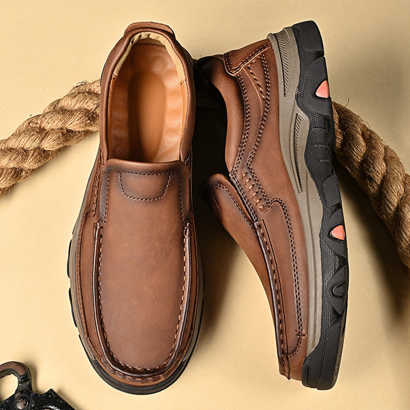 Men's Cool Plus Size Slip-on Lightweight Leather Shoes