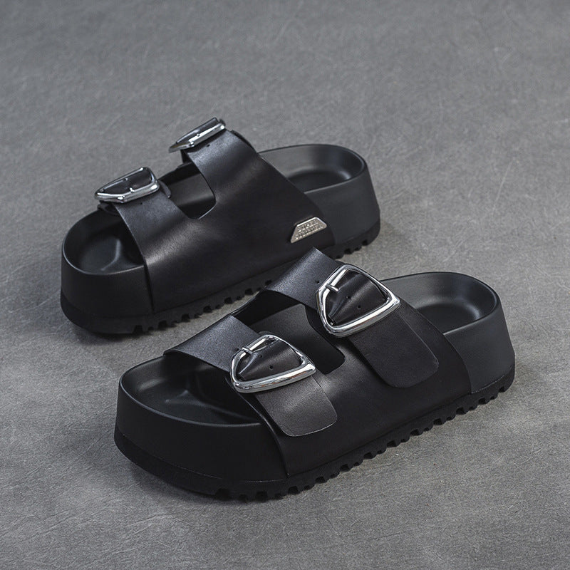 Women's Thick Bottom Outdoor Fashion Top Layer Slippers