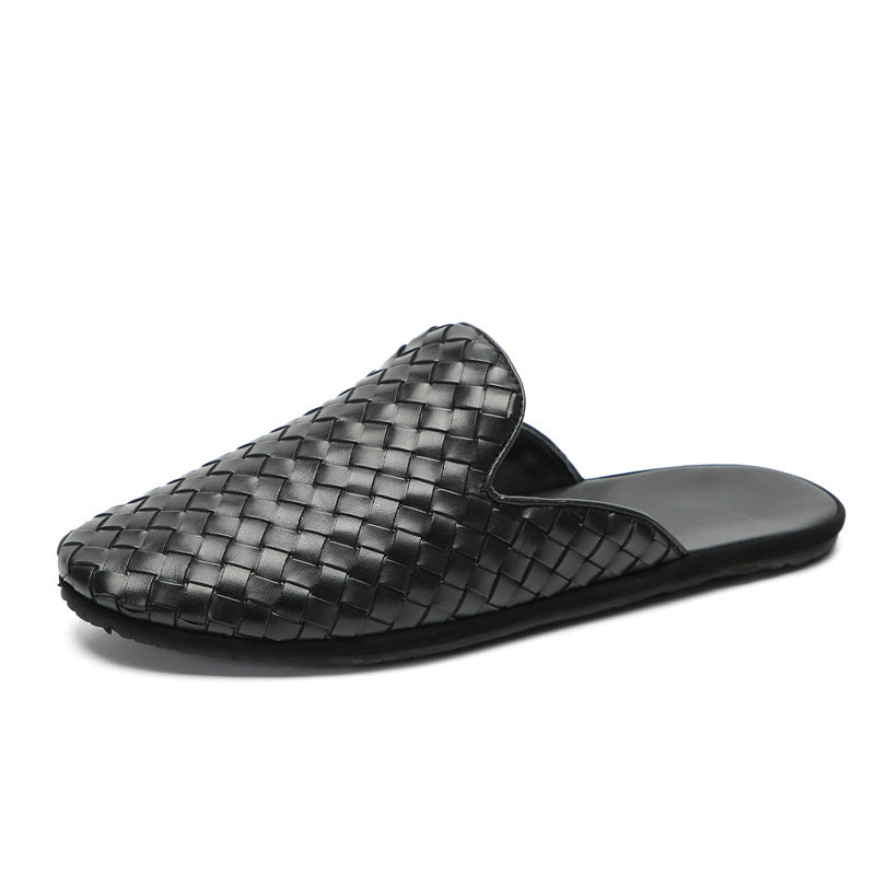 Men's Cap Semi Genuine Hand-woven Trendy Sweat Loafers