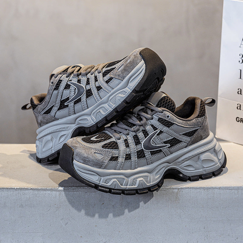 Women's Mesh Suction Film Bottom Heightened Daddy Women's Sports Shoes