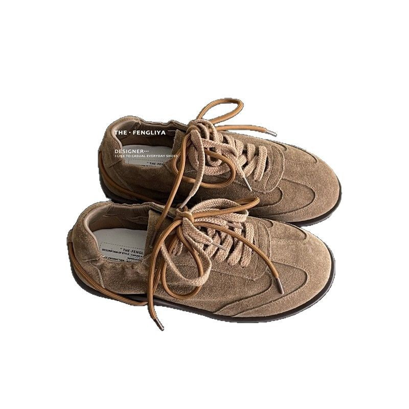 Women's Spring Frosted Cowhide Soft Comfortable Flat Versatile Casual Shoes