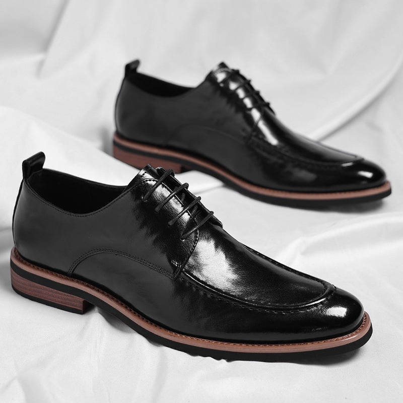 Men's Large Size European Style Oxford Pointed Toe Men's Business Leather Shoes