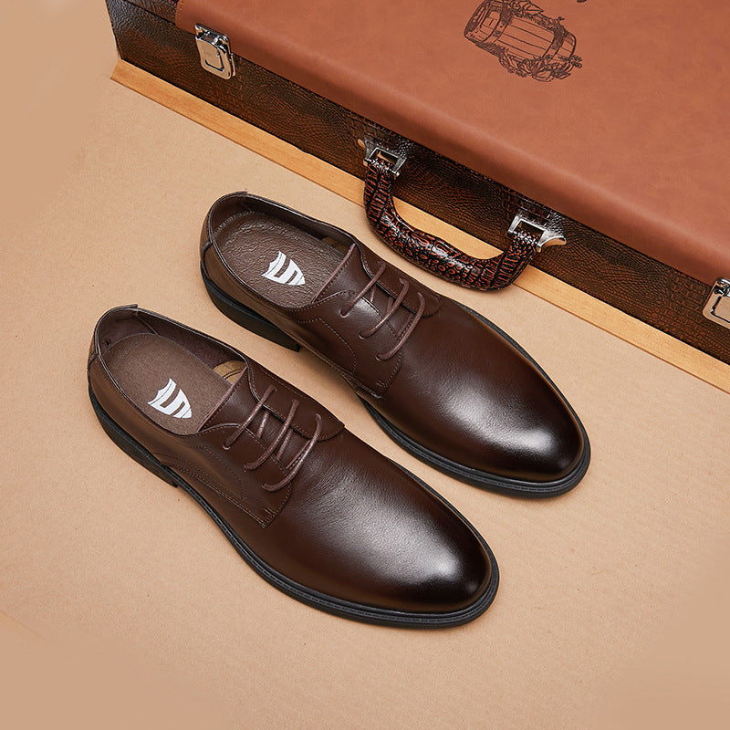 Men's Light Soft Breathable Business Autumn Genuine Leather Shoes