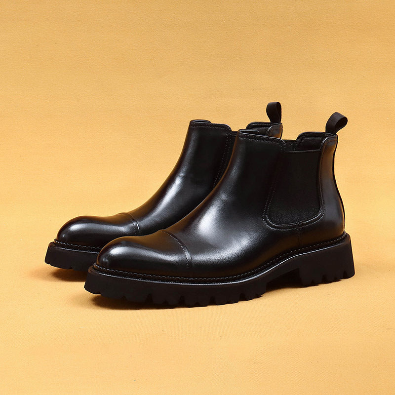 Men's Genuine Lining Business Formal Wear Pointed Boots