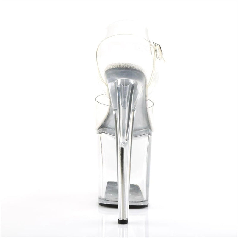 Women's & Men's Summer Buckle Stiletto Transparent Graceful Fashionable Heels