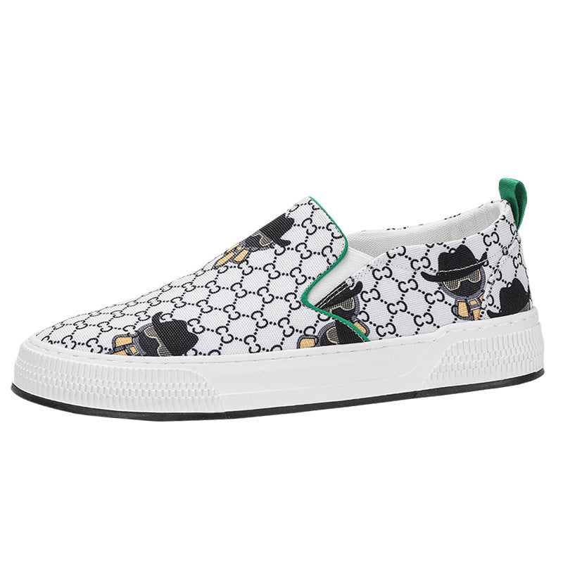 Men's Breathable Cloth One Pedal No Lace Canvas Shoes