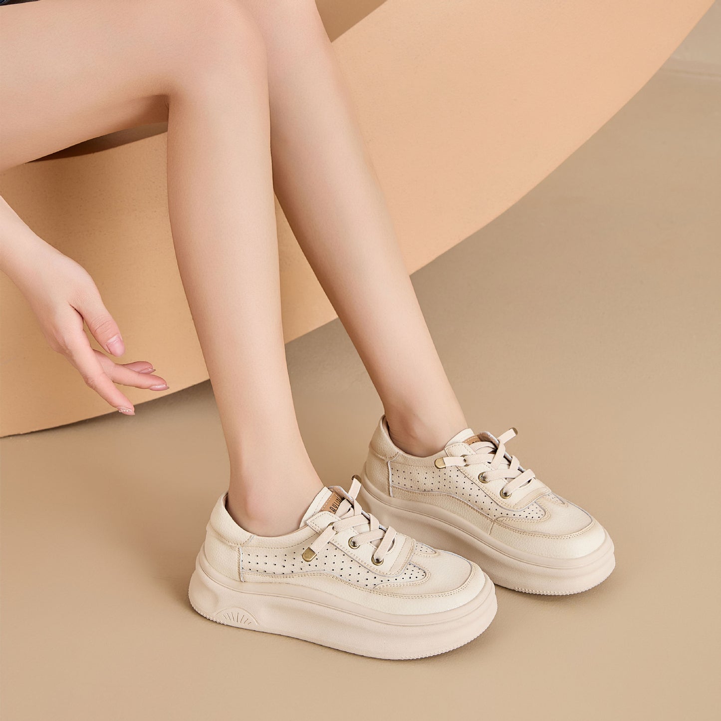 Women's Platform White Early Autumn Korean Fashion Casual Shoes