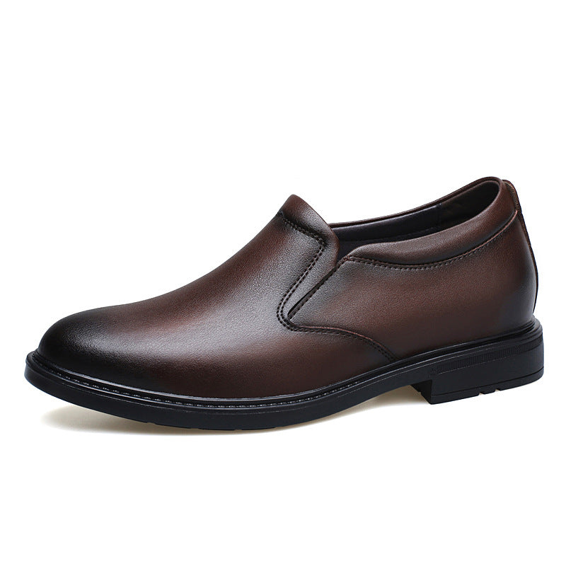 Men's Wear Invisible Height Increasing Insole Business Groom Leather Shoes