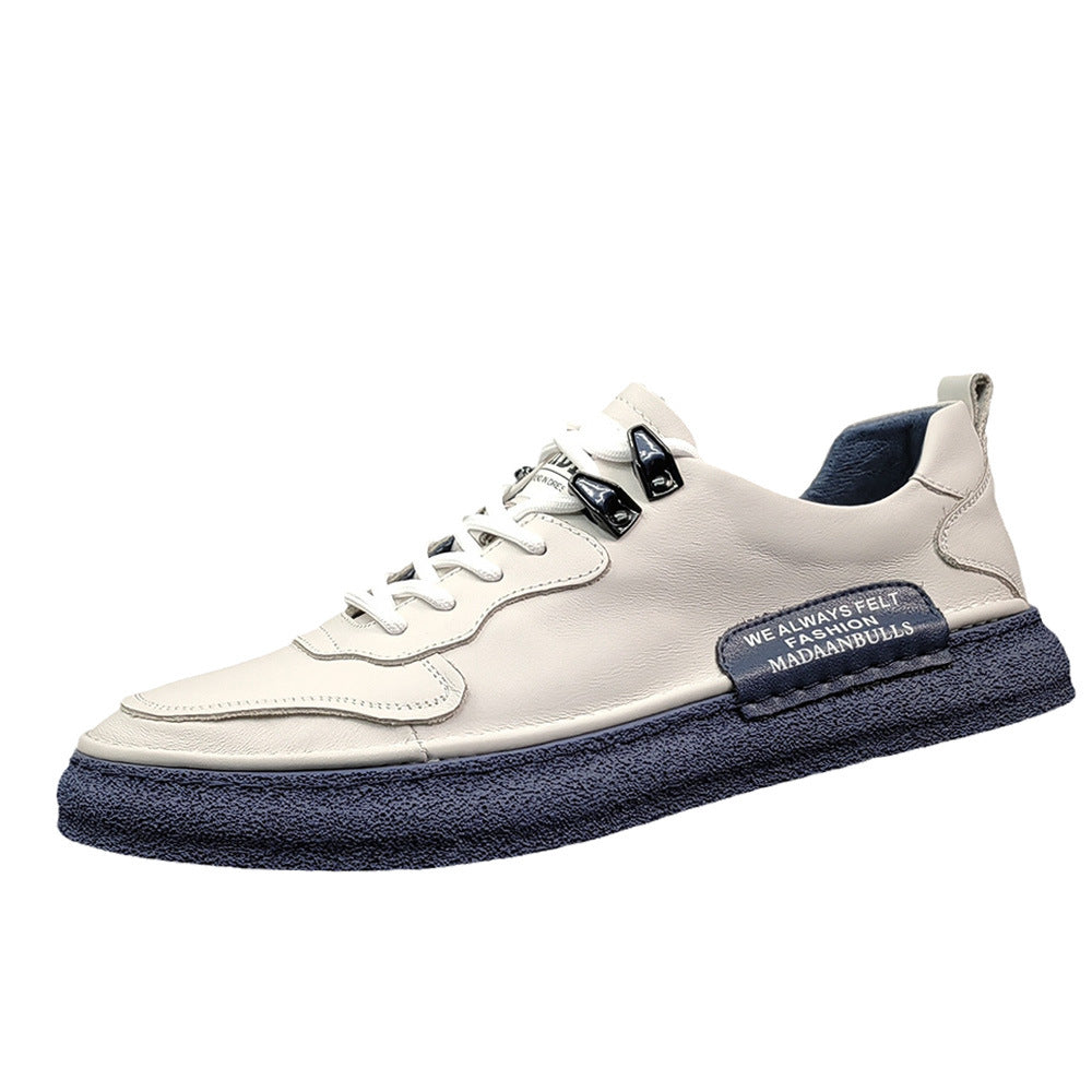 Men's Top Layer Cowhide Board Fashionable Niche Sneakers
