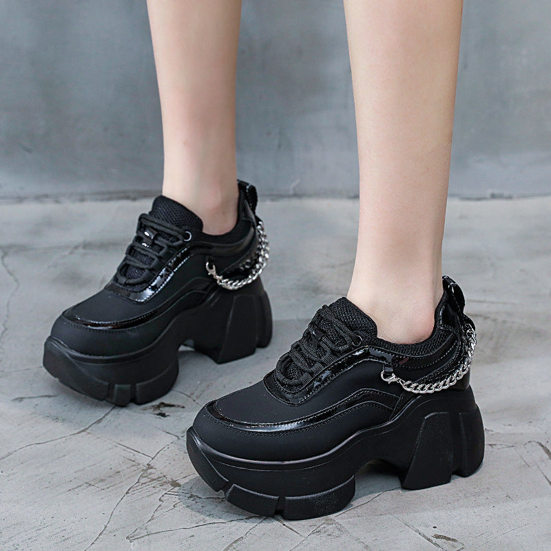 Women's Dad Autumn Retro Platform Height Increasing Insole Women's Sports Shoes