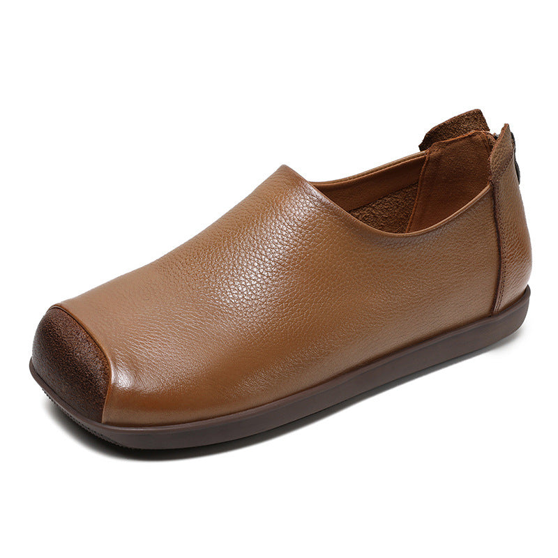 Handmade Genuine Early Autumn Soft Bottom Surface Vintage Low-cut Casual Shoes