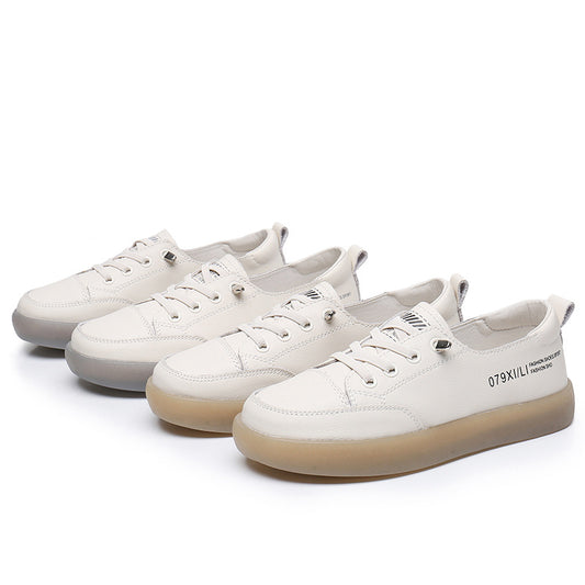 Women's Three Sheep Pregnant White Soft Slip-on Casual Shoes