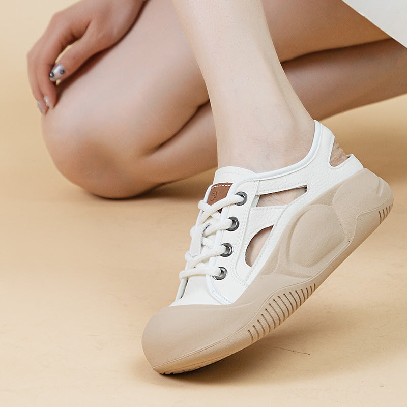 Women's Summer Closed Toe Breathable Hollowed Leisure Women's Shoes