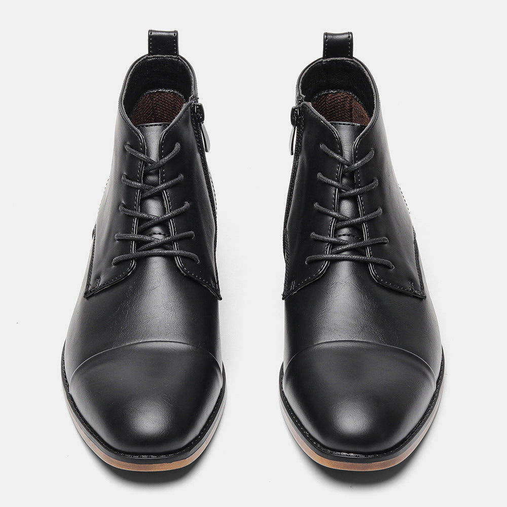 Men's Size Chelsea Inside Zipper Classic Wooden Boots