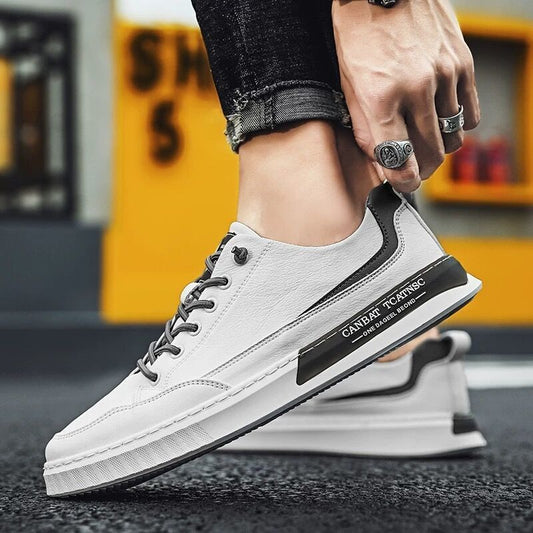 Men's Cow Height Increasing Insole Sports Breathable Sneakers