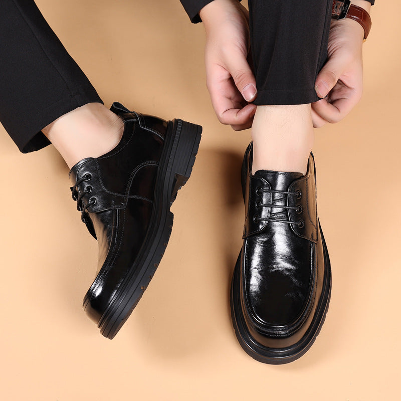 Men's First Layer Cowhide Formal Wear Pumps Men's Business Leather Shoes