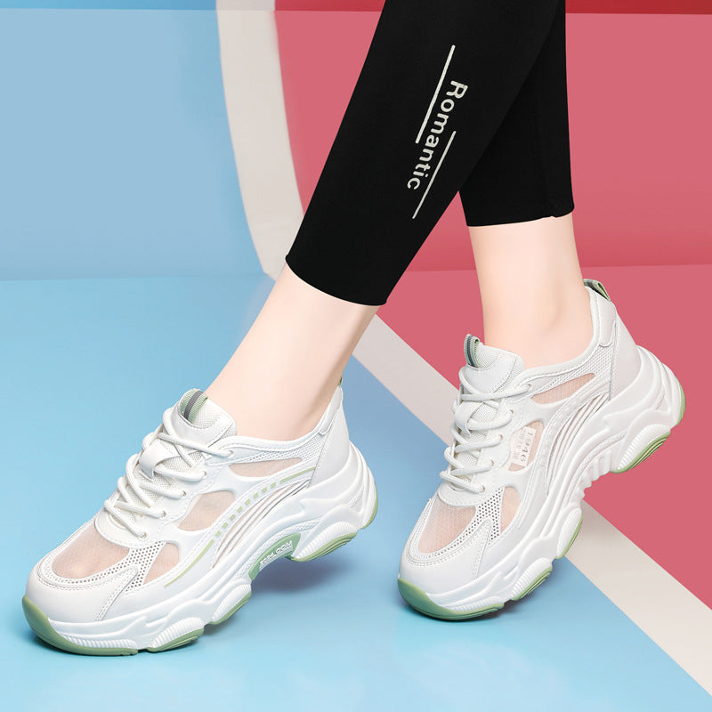 Women's Breathable Cutout Dad Trendy Summer Thick Sneakers