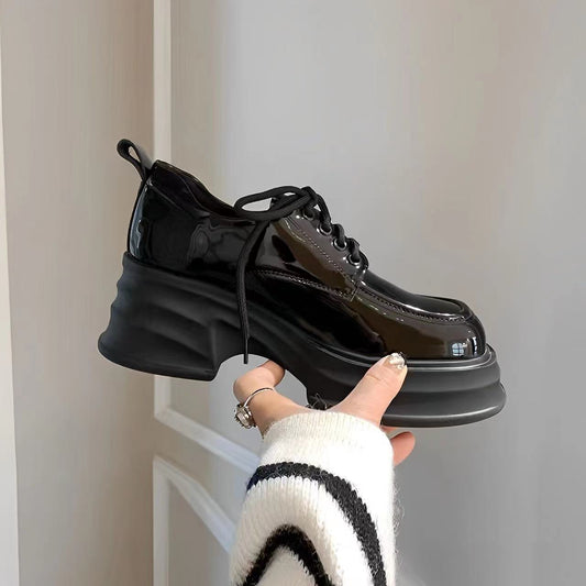 British Style Platform Small Man Versatile Leather Shoes
