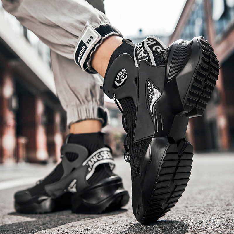 Men's High Top Wild Green Less Leisure Sports Casual Shoes