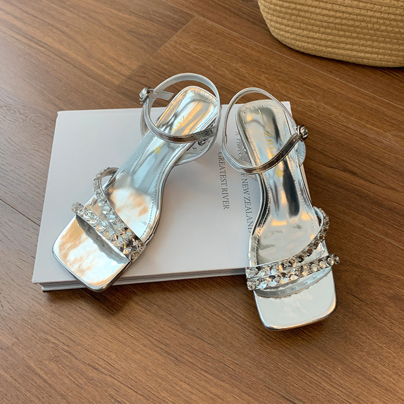 Women's Summer Fairy Style Chunky Fat Feet Heels