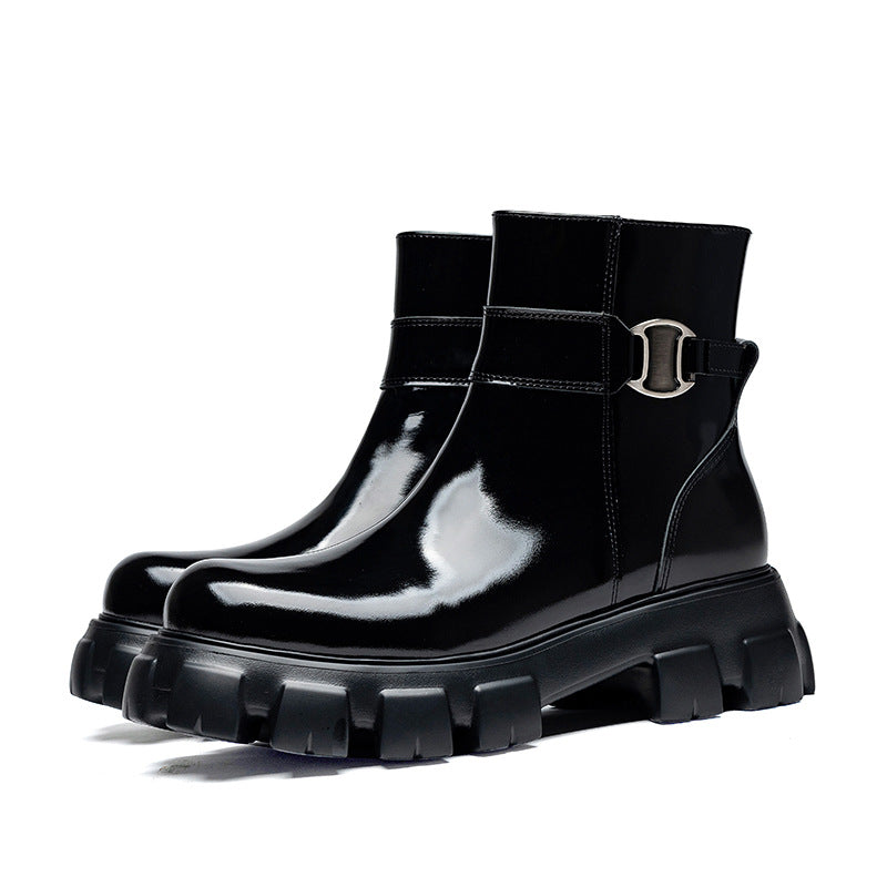 Men's Martin Gear Thick Bottom Increased British Boots