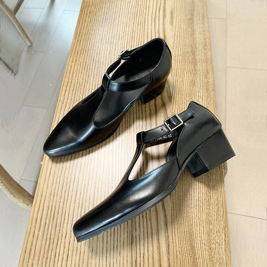 Men's First Layer Cowhide Pointed Summer Breathable Sandals