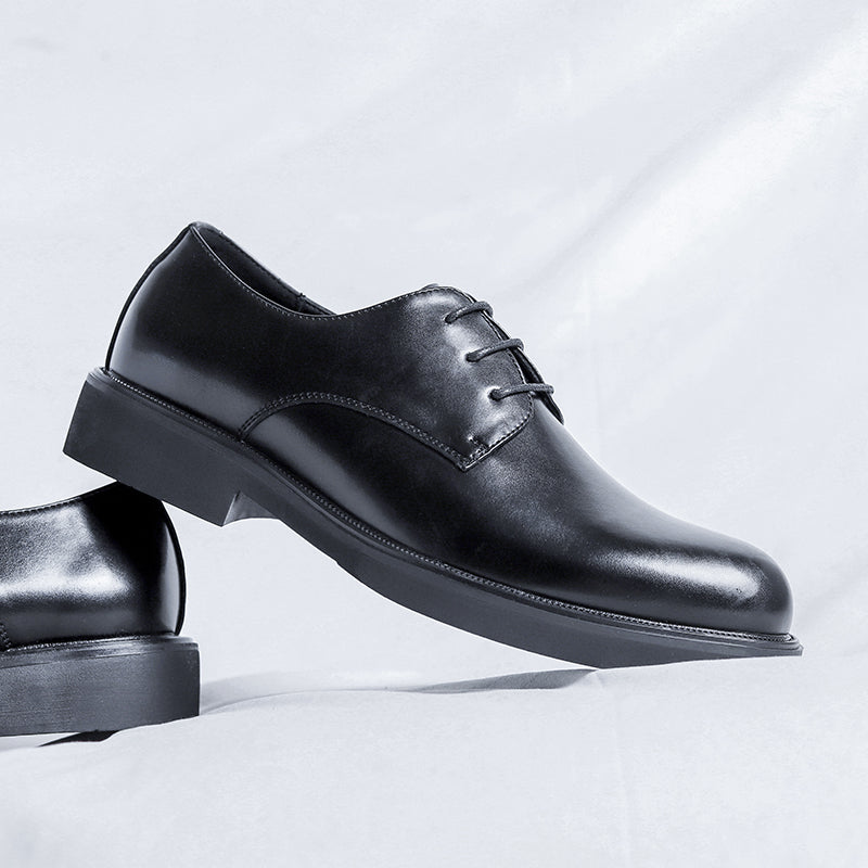 Men's Elevator Business Suit Hidden Platform Groom Leather Shoes
