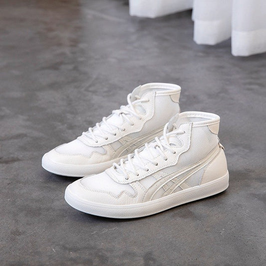 Women's Surface Spring Breathable White Flat Bottom Sneakers