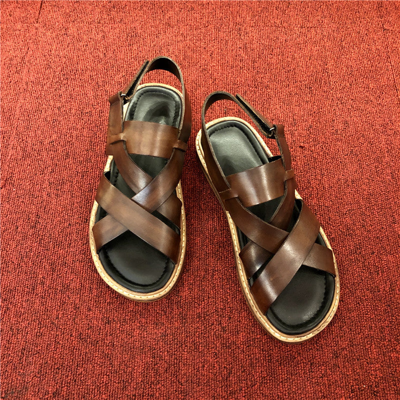 Men's Summer Genuine England Style Personalized Beach Sandals