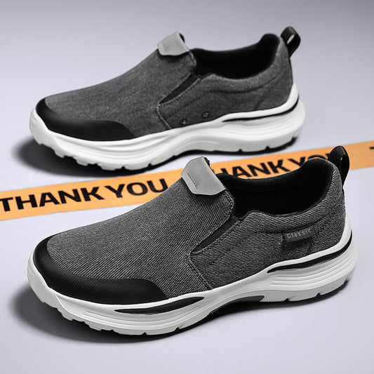 Men's Size Lightweight Laceless Cloth Outdoor Slip-on Casual Shoes