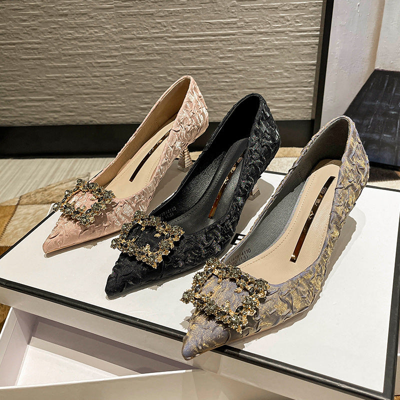 Women's High Stiletto Banquet Sexy Temperament Rhinestone Women's Shoes