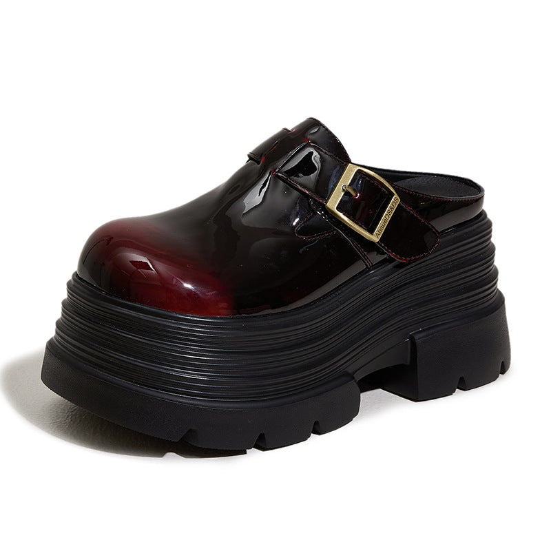 Women's British Style Closed Toe Half Fashion Slippers