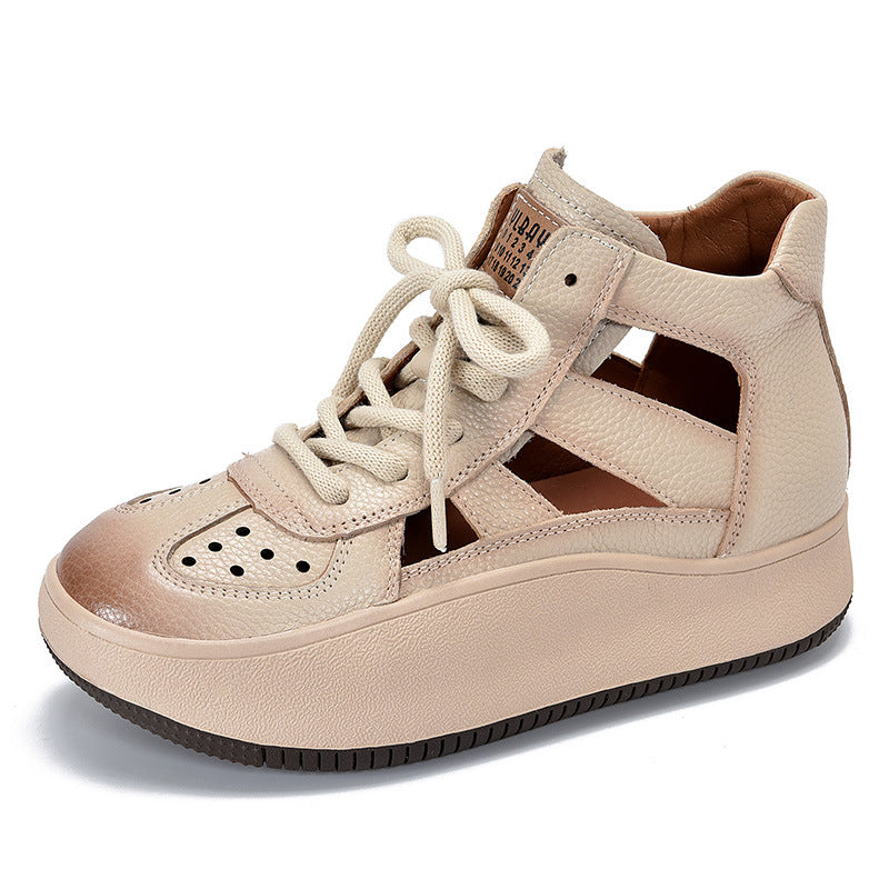Two Pairs Of Top Layer Cowhide Leisure Sandals