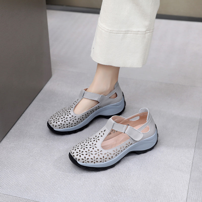 Women's Spring Genuine Ancient Comfortable Flat First Sandals