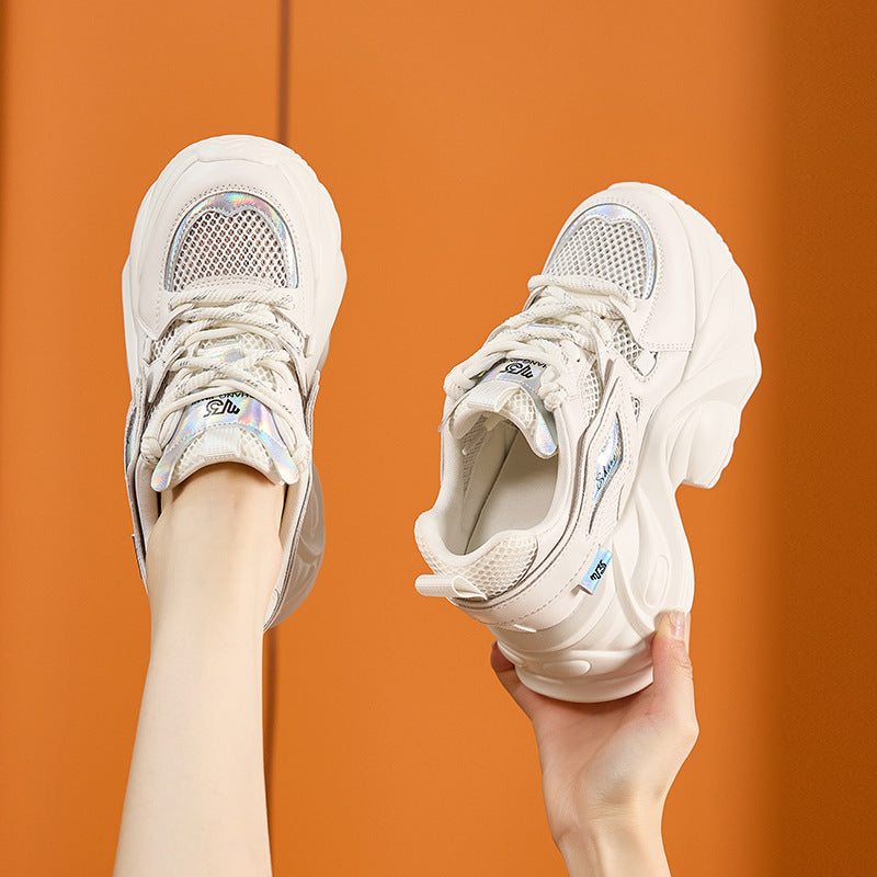 Women's Dad Summer Fashion Mesh Sports Thick Sneakers