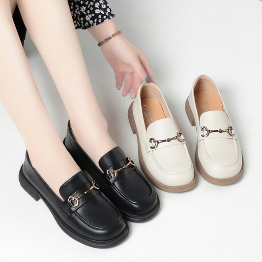 Women's Genuine Retro British Style Spring Deep Loafers