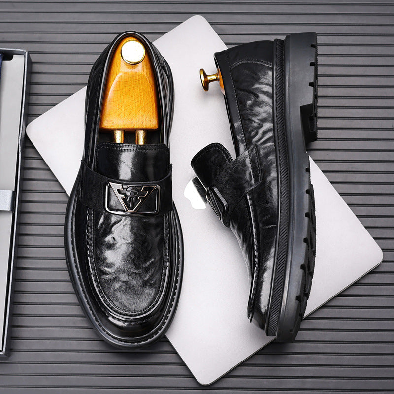 Men's Business Soft Bottom Breathable One Pedal Leather Shoes