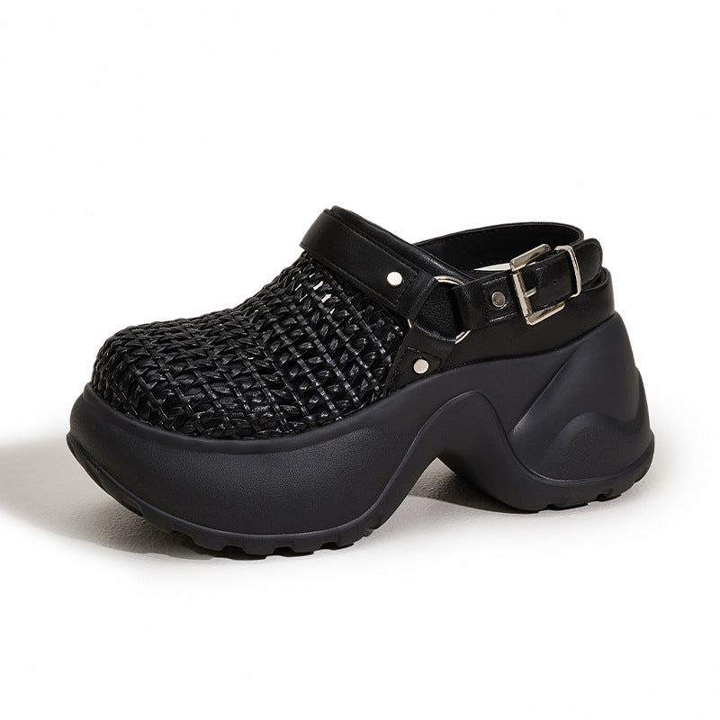 Women's Wear Fashionable Round Hole High Platform Sandals