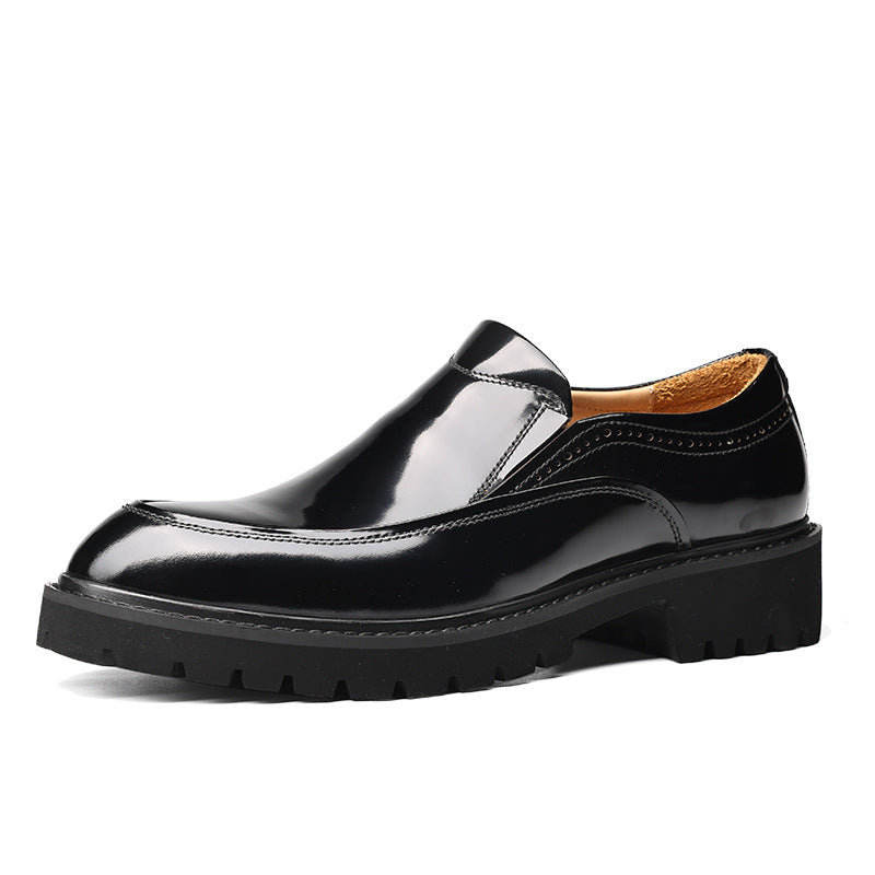 Men's Increasing Slit Bead Bright British Style Loafers