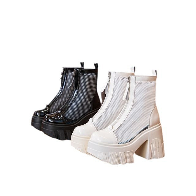 Women's Platform Thick Bottom Thin Mesh Martin Sandals