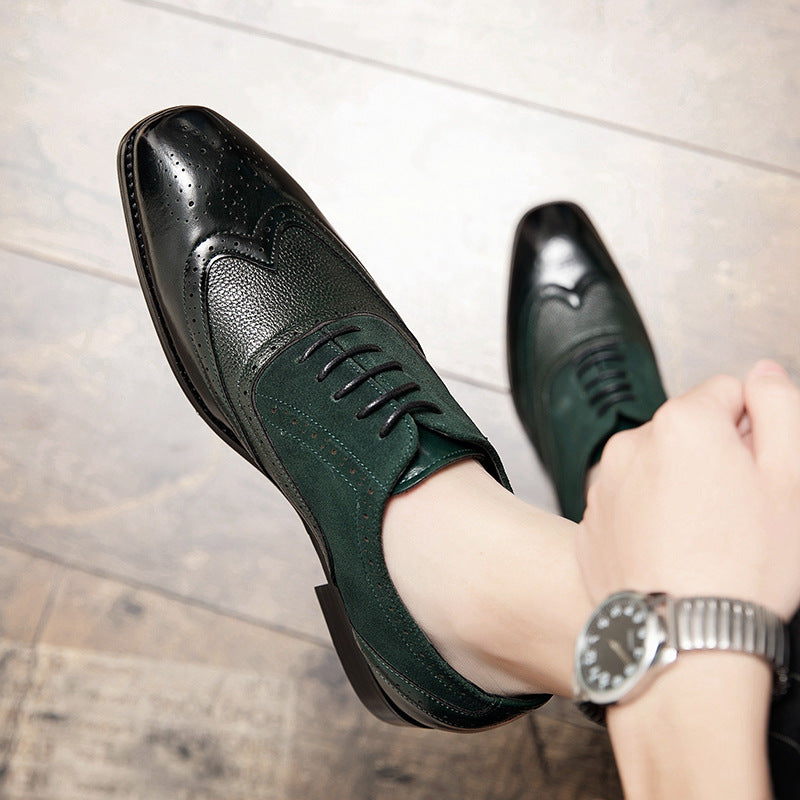Men's Four Stitching Business Retro Plus Size Leather Shoes