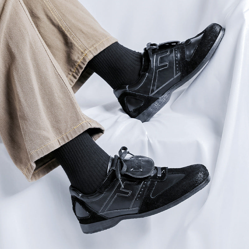 Men's Retro German Training Flat High-grade Feeling Leather Shoes