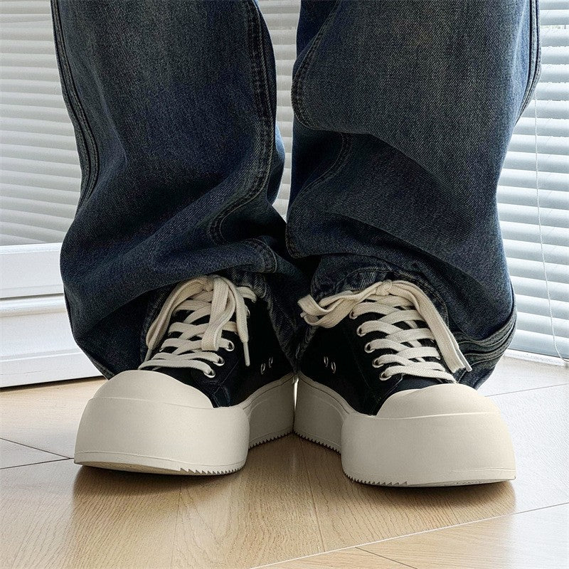 Men's Retro Couple Big Toe Spring Thick Sole Height Increasing Sneakers