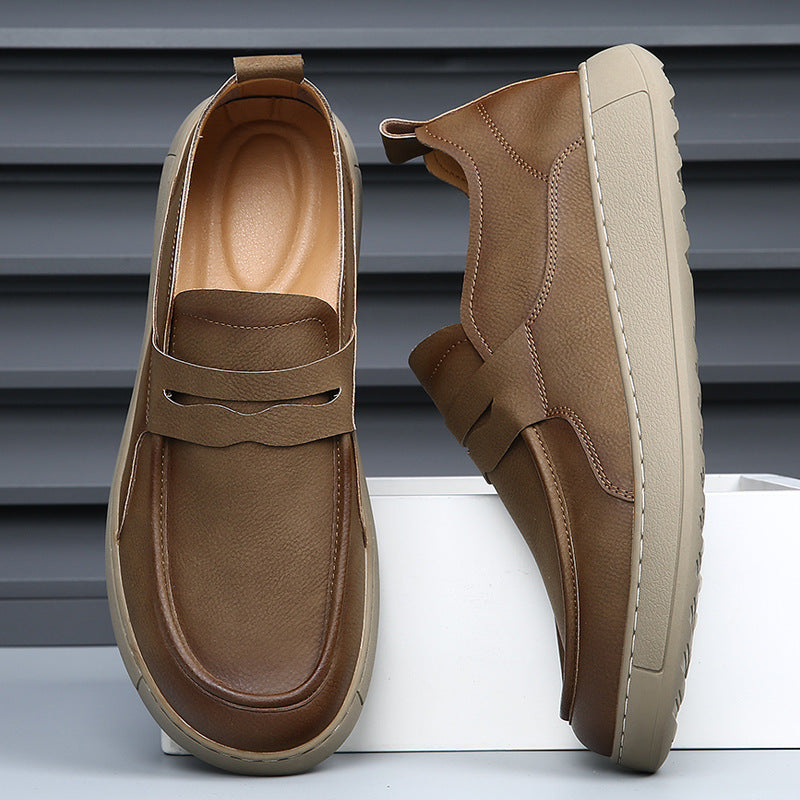 Men's Genuine Autumn Slip-on Breathable Retro Versatile Men's Shoes