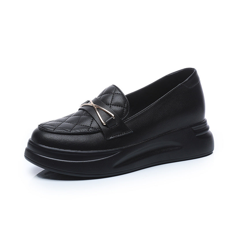 Women's Spring Invisible Elevated Genuine Mary Jane Small Nurse Women's Casual Shoes