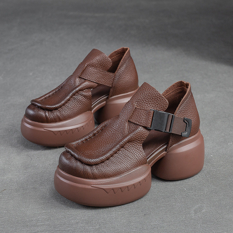 Women's Shu Breathable Closed Toe Hollow Velcro Heels