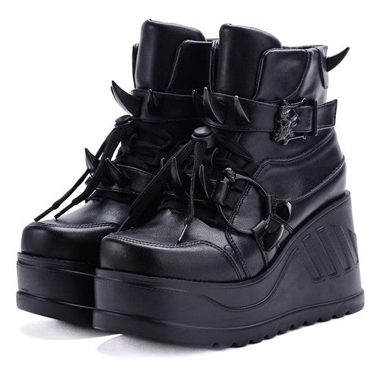 Women's Thick-soled Muffin Small Height Increasing Wedge Pumps Leisure Men's Shoes