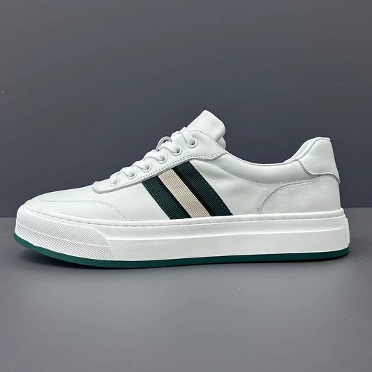 Men's Korean Fashion Type Trendy White Low Sneakers