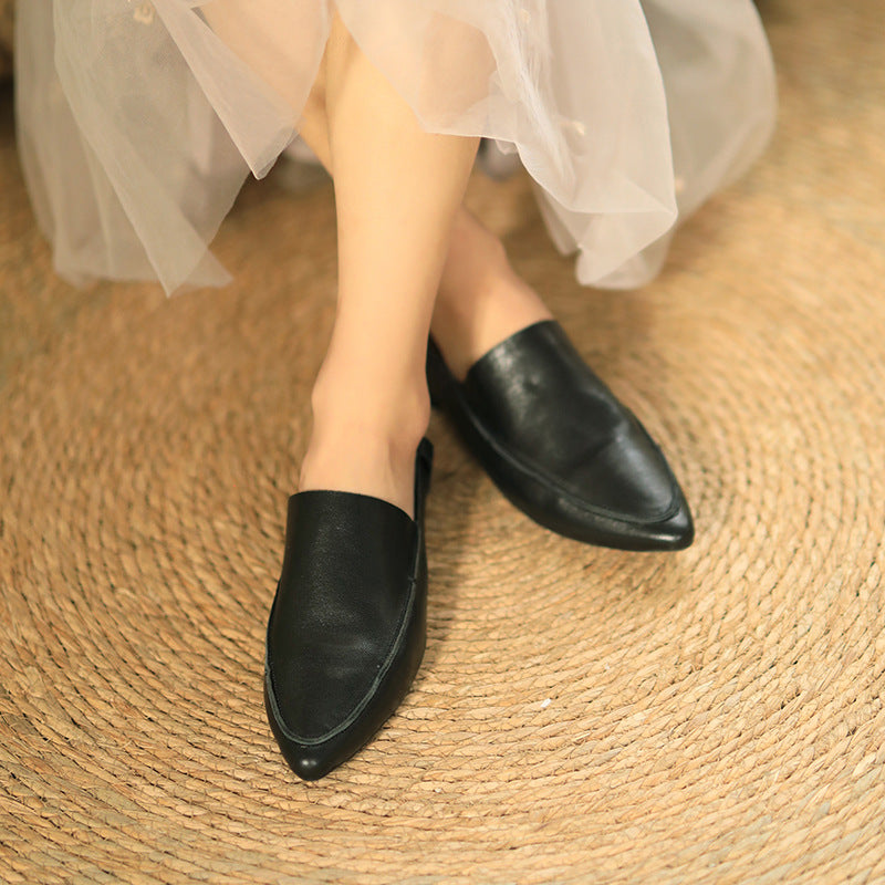 Women's Retro Affordable Luxury Soft Bottom Low Heels